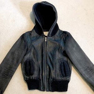 Michael Kors Leather Jeans Jacket